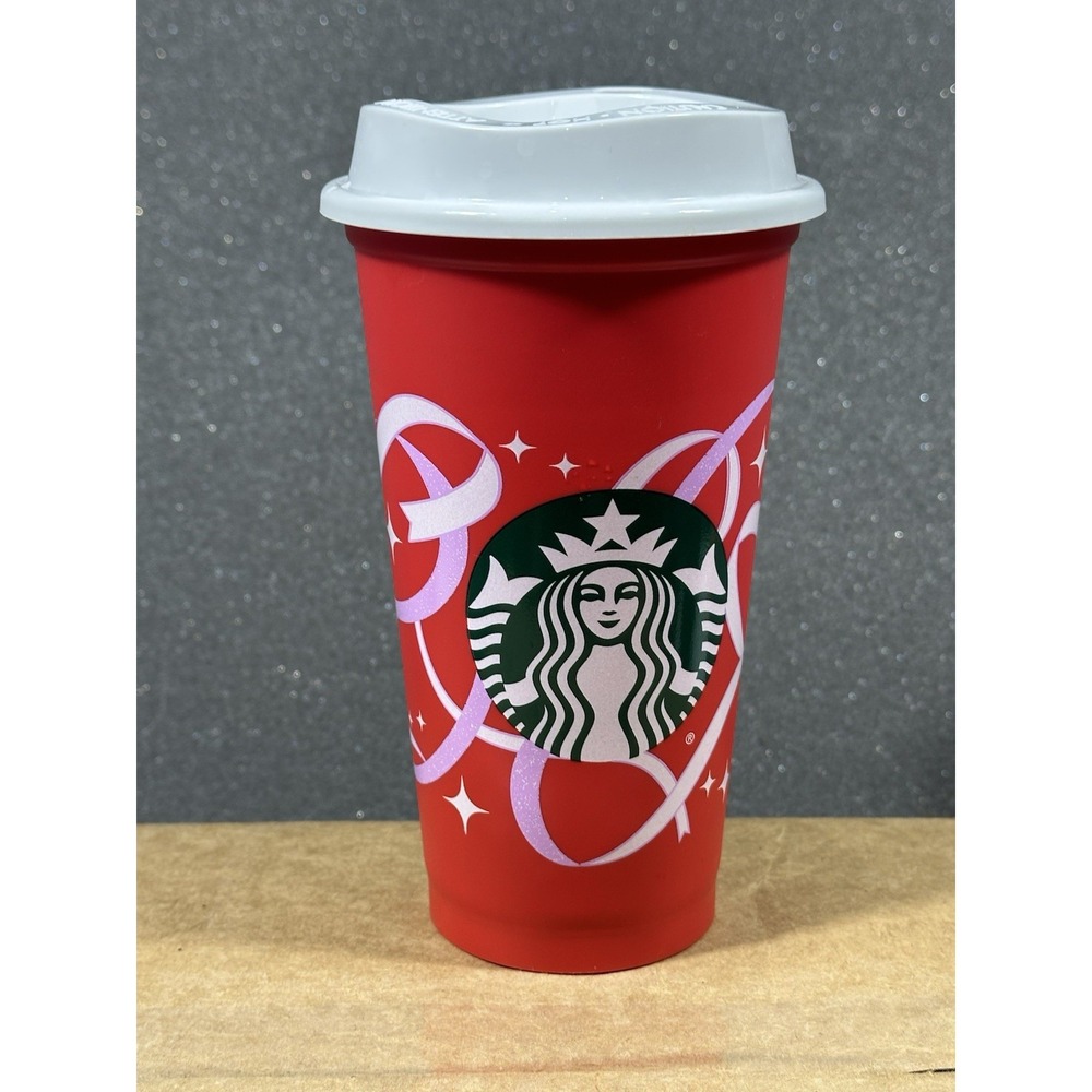 Starbucks Travel Mug Holiday 2021 Red 16oz Celebrating 50 Years Cup W/Lid